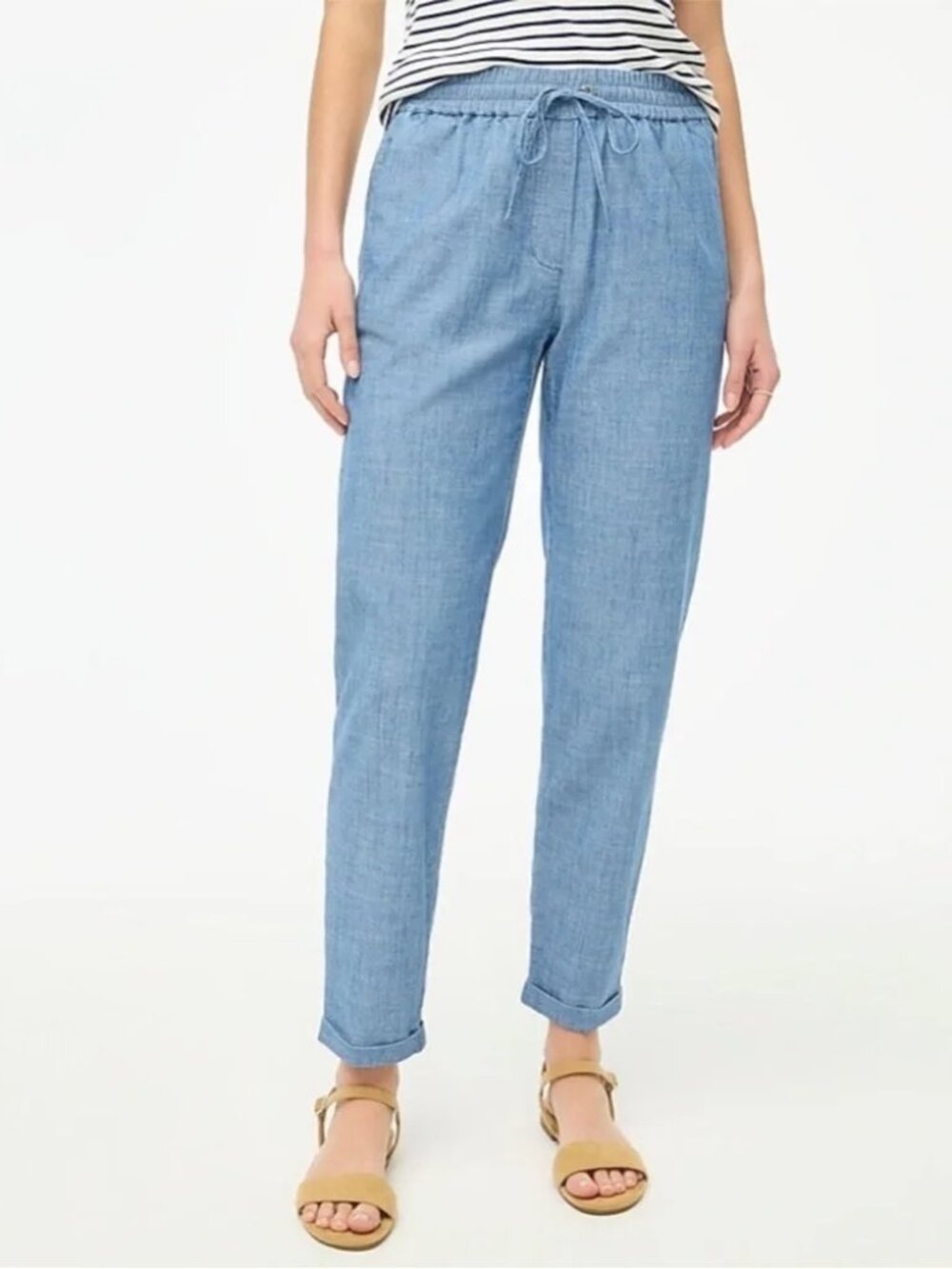 J. Crew Factory Chambray Drawstring Pant 6
